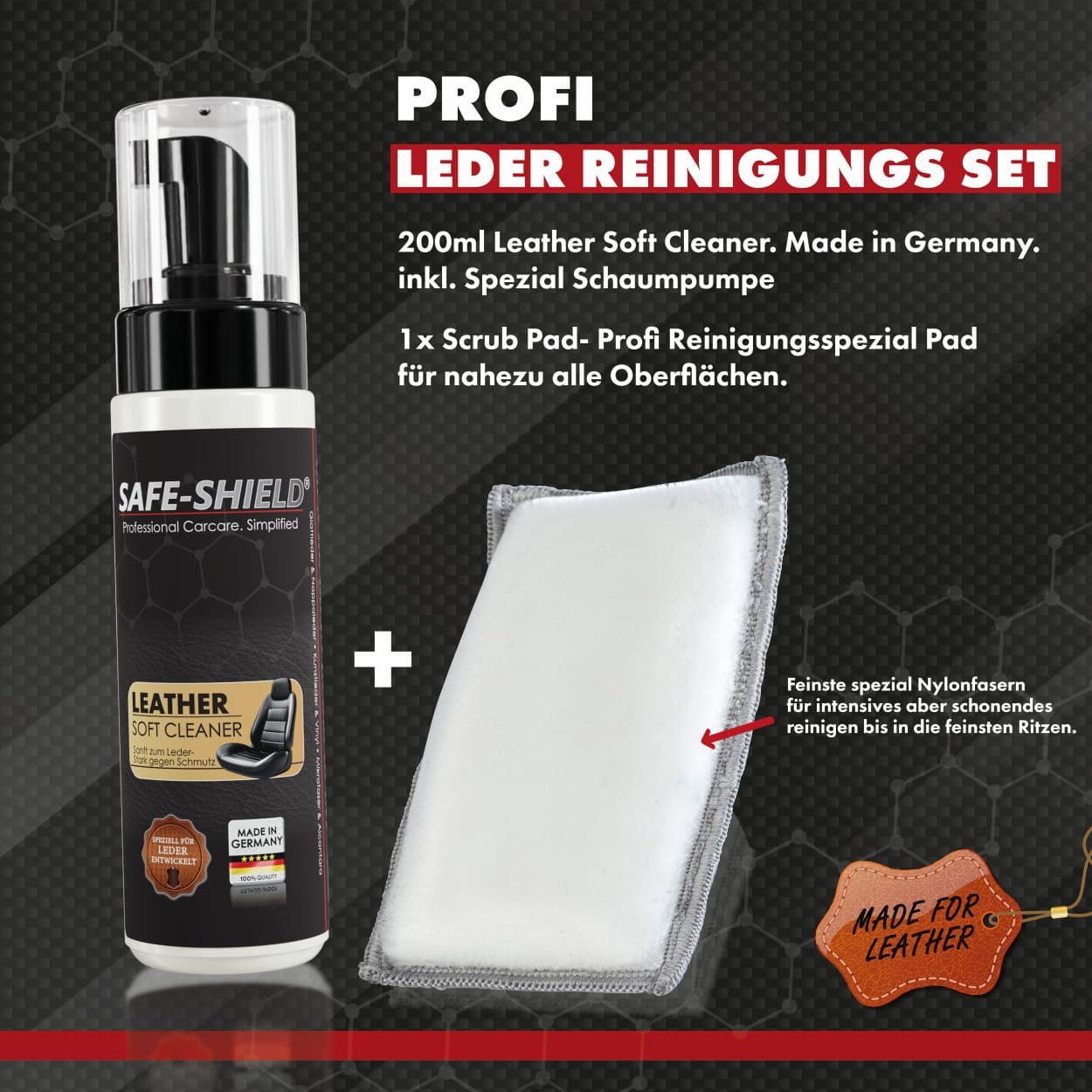 Set profesional de limpieza de cuero